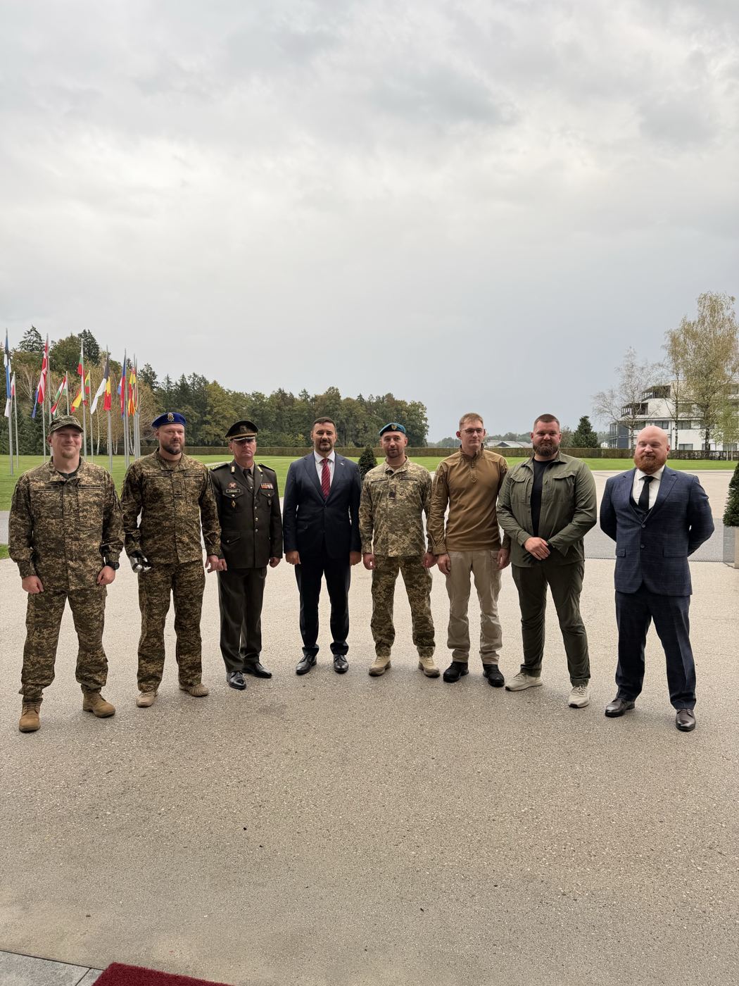 The Ukrainian delegation lined up at Brdo, Slovenia