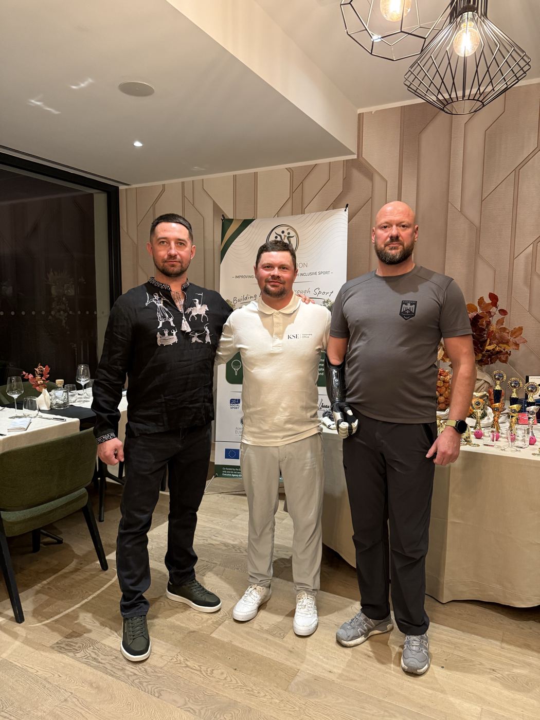 Three participants at the program evening
